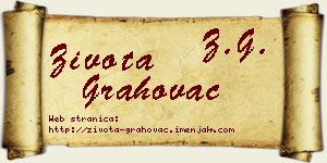 Života Grahovac vizit kartica